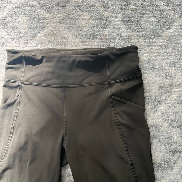 Lululemon Time To Sweat Crop *23" Dark Olive Size 8 - Picture 5 of 12